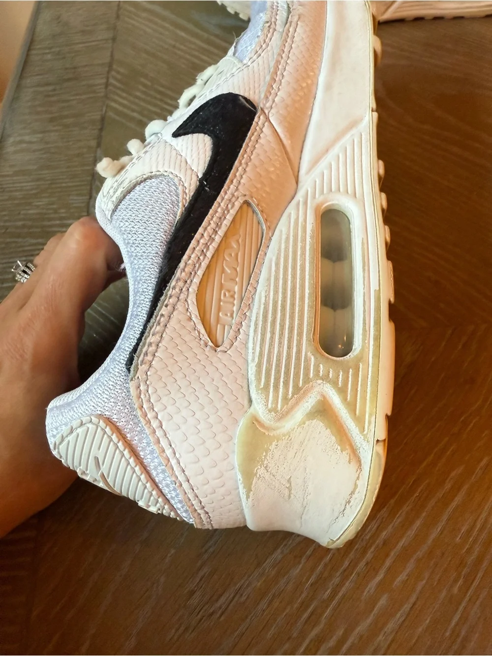 Nike Air Max 90 White Black Sneakers Women’s 9.5 Casual Running Shoes